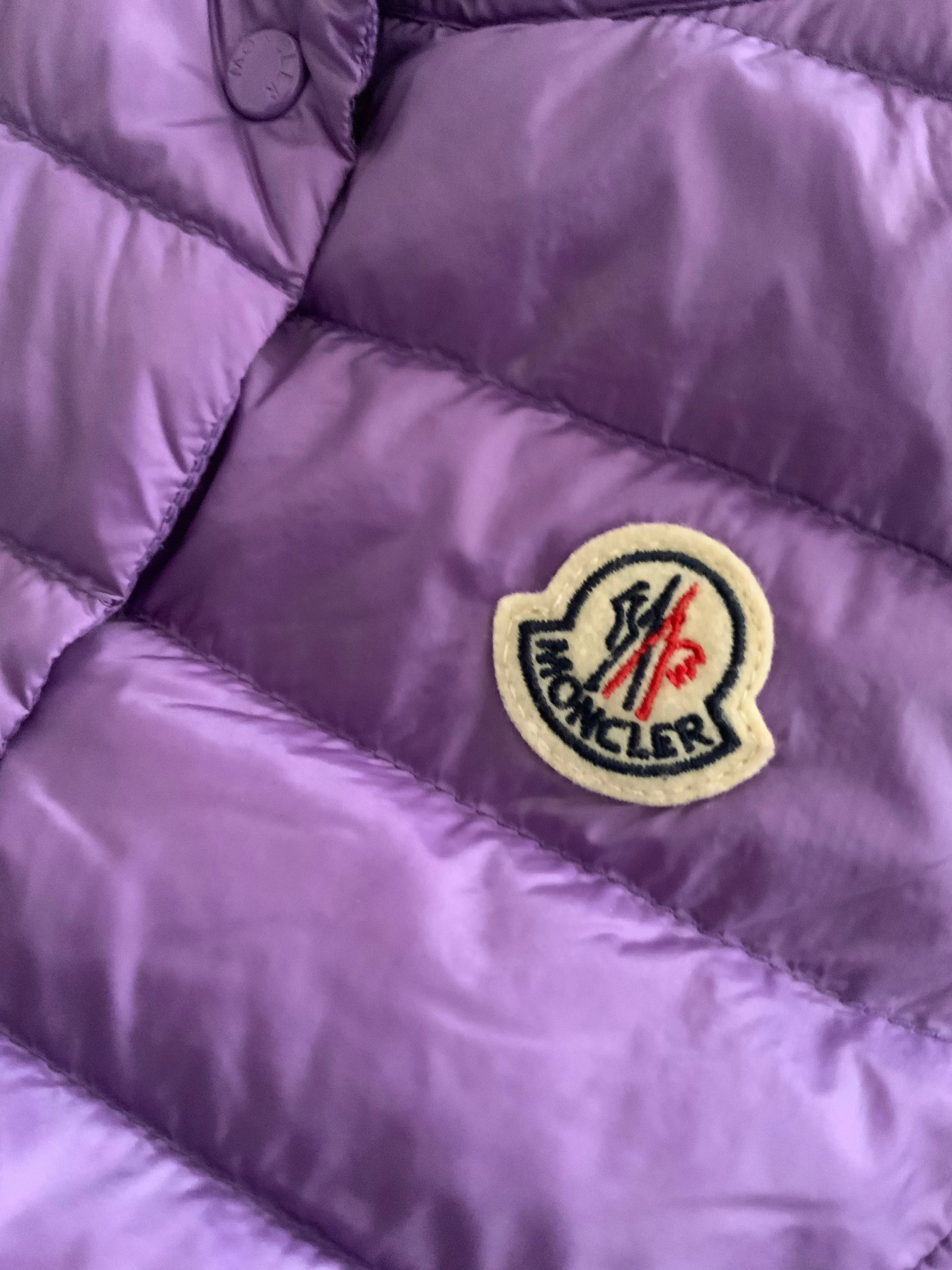 Moncler Liane purple gilet vest down jacket in padded Size 10 years 140 cm children