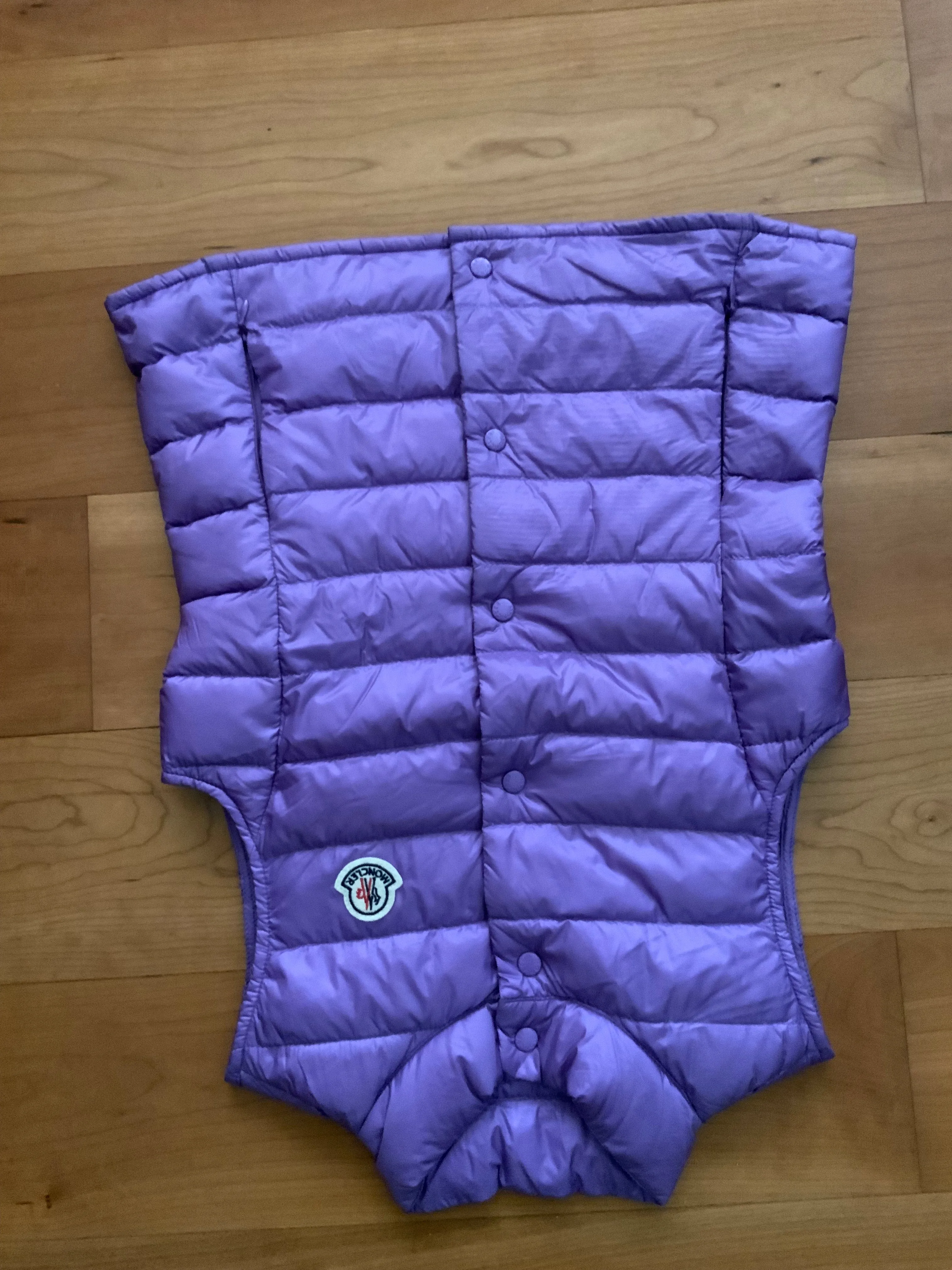 Moncler Liane purple gilet vest down jacket in padded Size 10 years 140 cm children