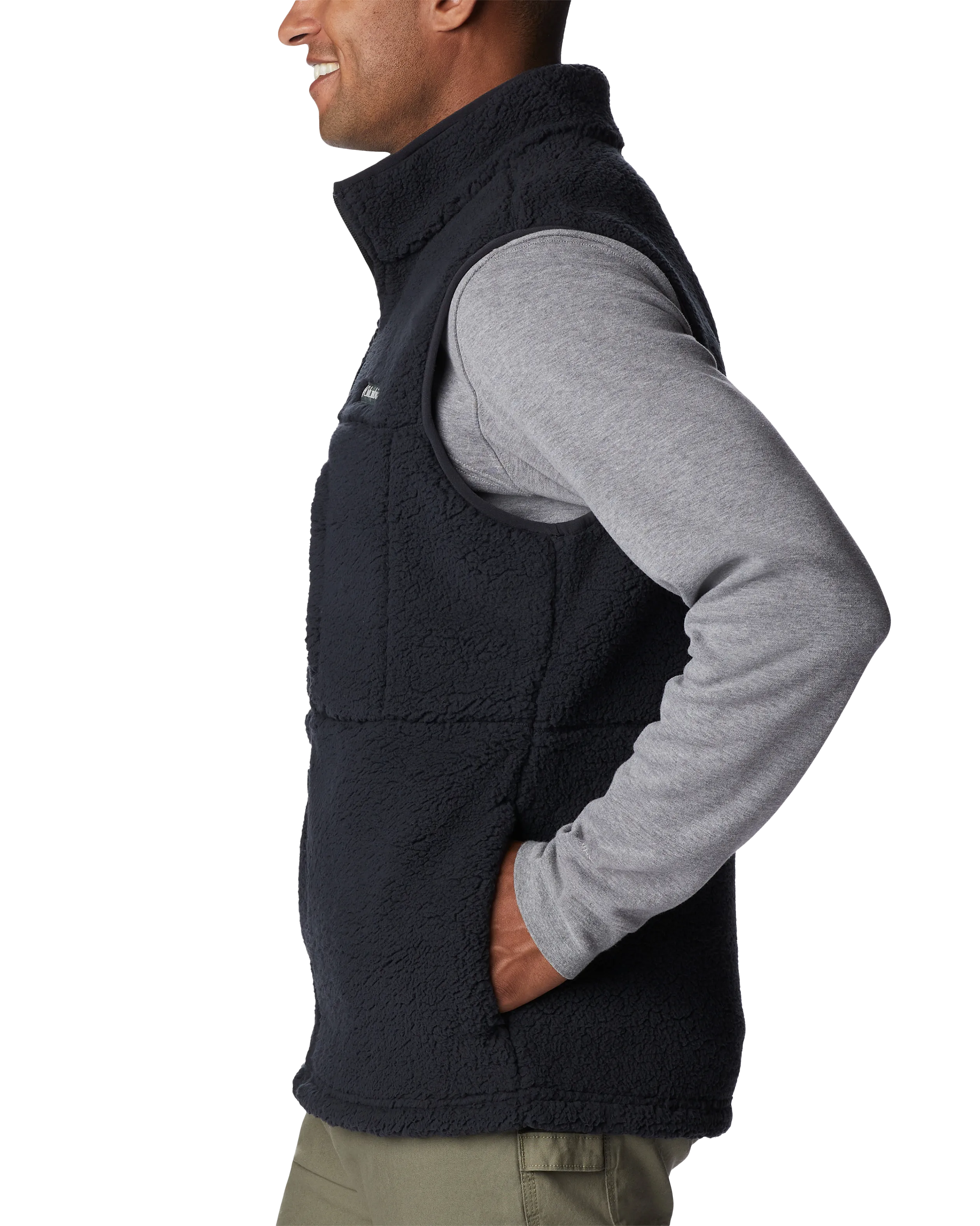 Mountainside Sherpa Fleece Gilet in Black