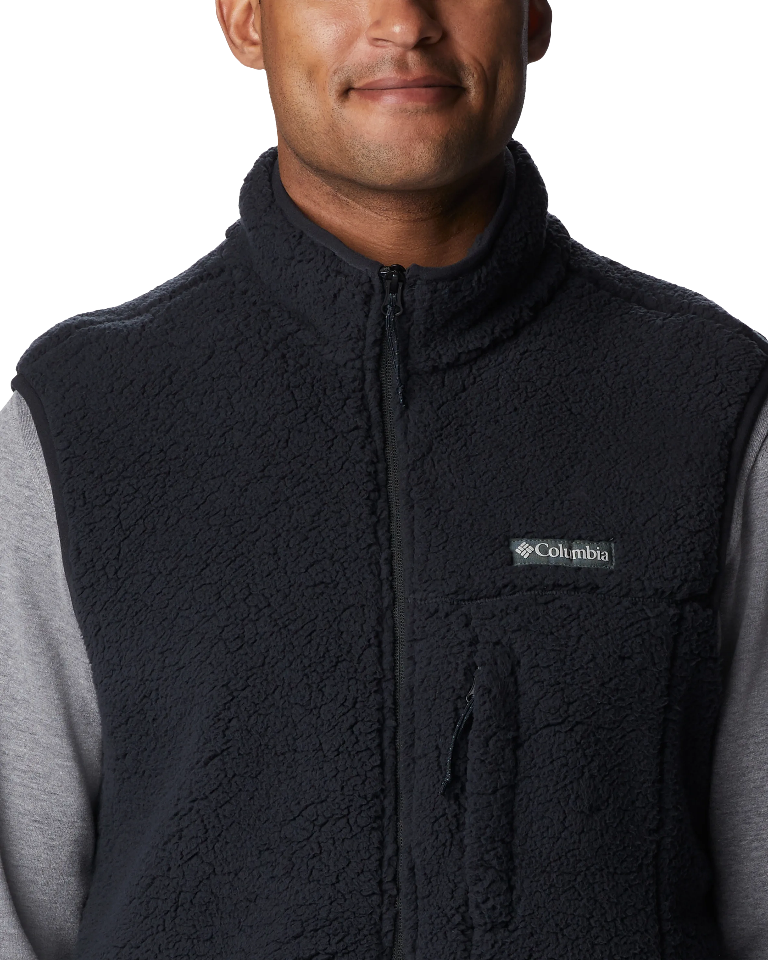 Mountainside Sherpa Fleece Gilet in Black