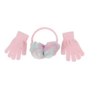 Multi Long Pile Faux Fur Earmuff/Magic Glove Soft Boa