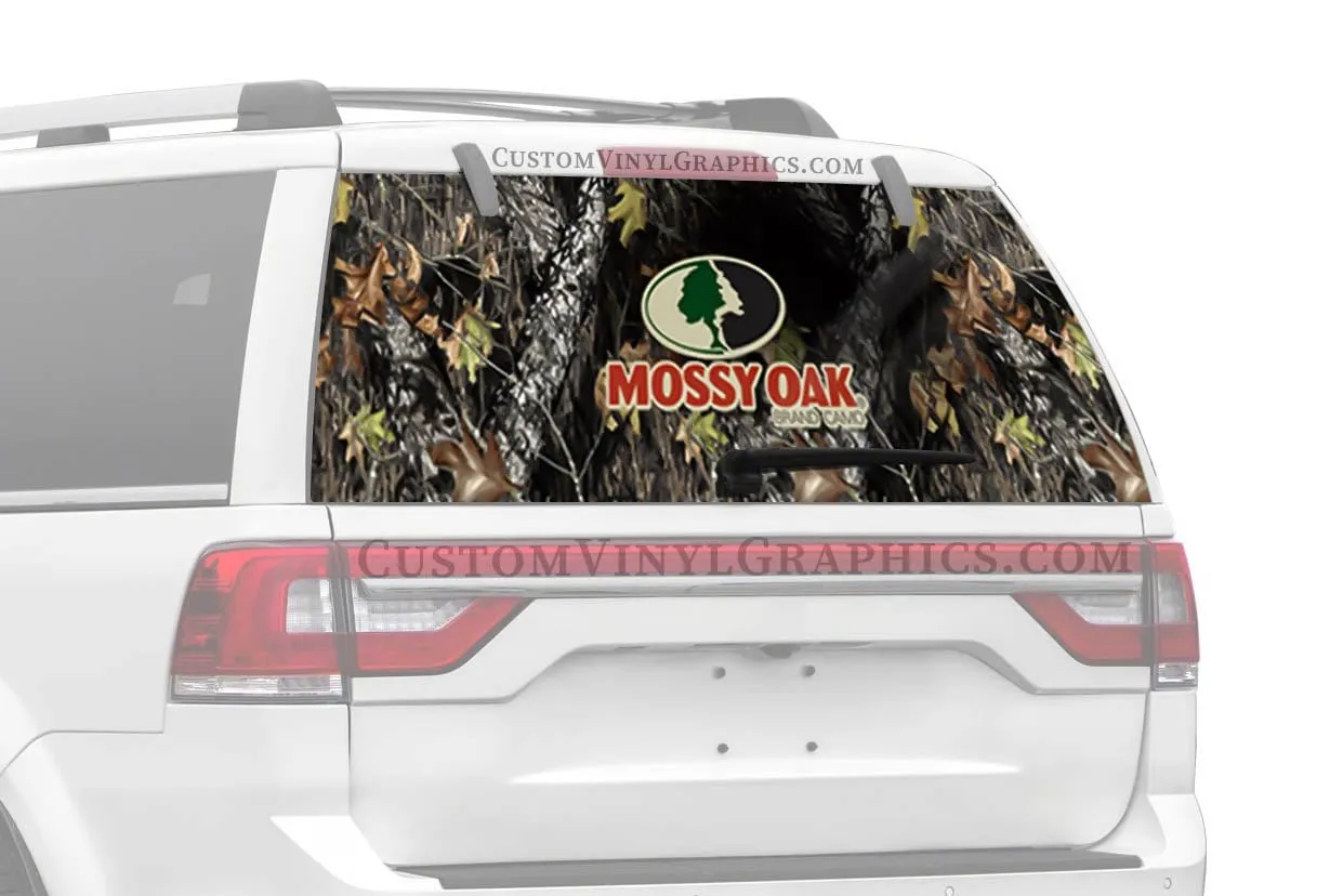 New Breakup With Mossy Oak Logo Rear Window Decals