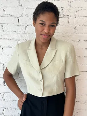 Niki Cropped Jacket - Sage