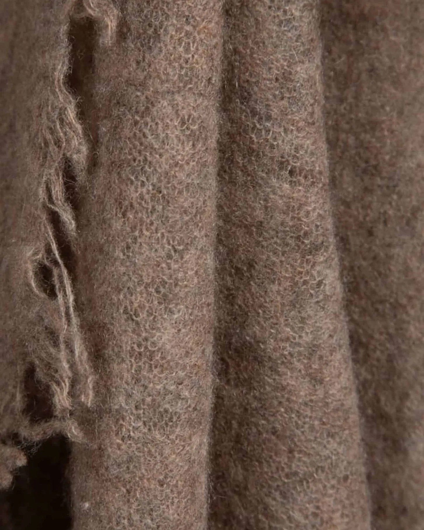 Open Knit Shawl Melange | Coffee
