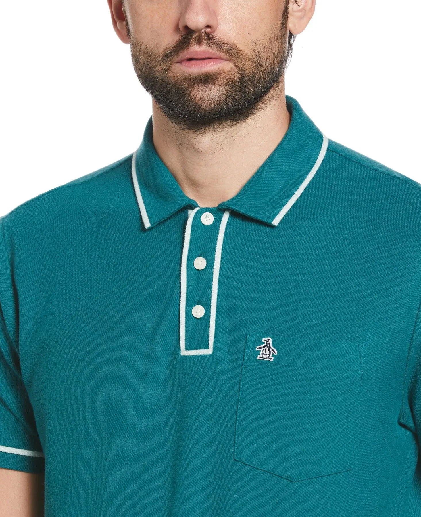 Original Penguin Earl Cotton Polo Shirt - Pacific