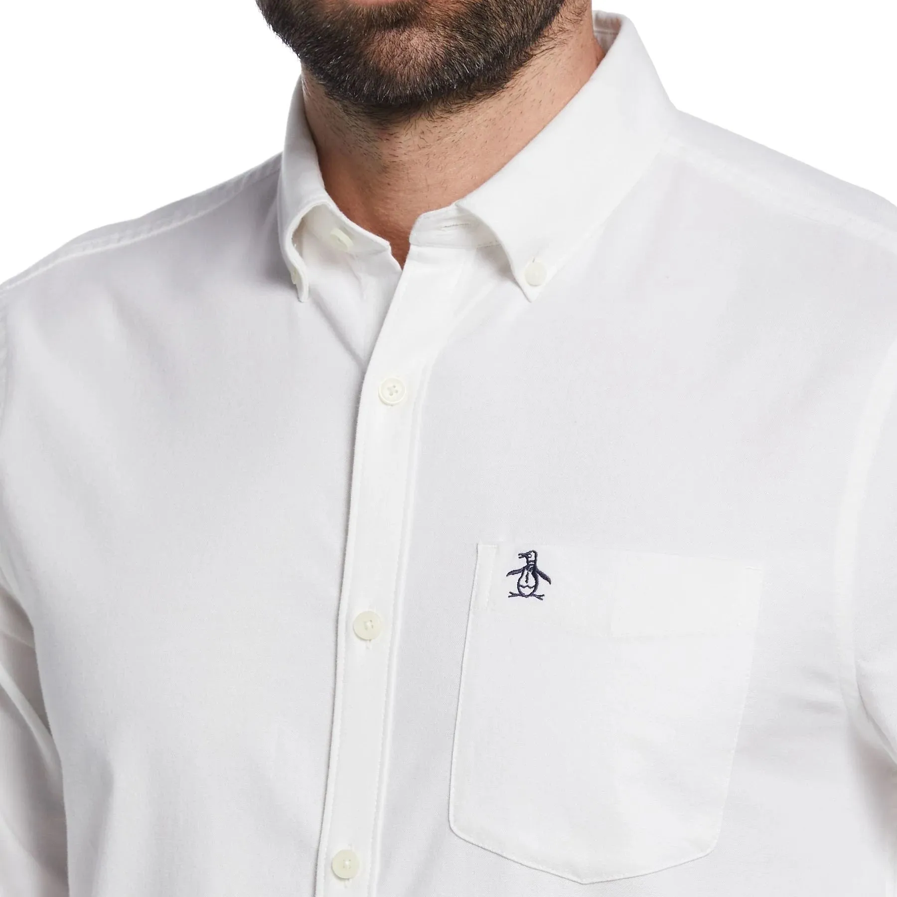 Original Penguin Ecovero Oxford Stretch Shirt - Bright White