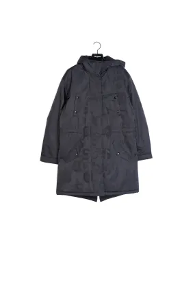 Parka longue logo The Kooples noire
