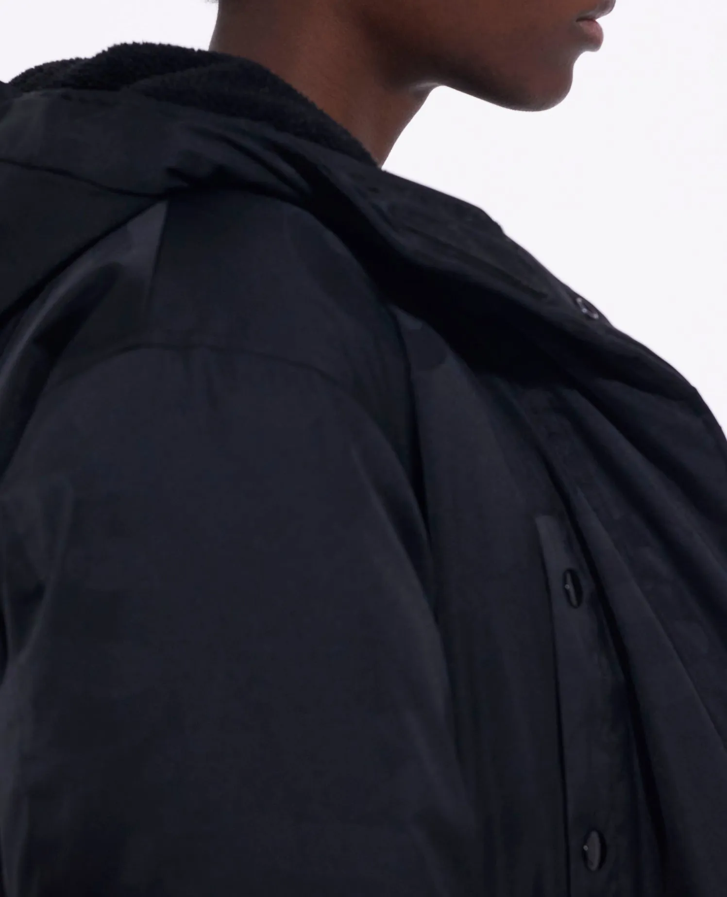 Parka longue logo The Kooples noire