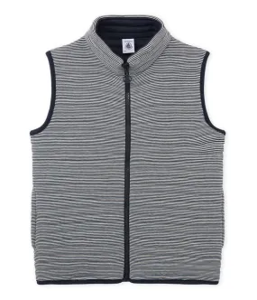 PETIT BATEAU Boys' Cotton Striped Vest Gilet 5 years 110 cm children