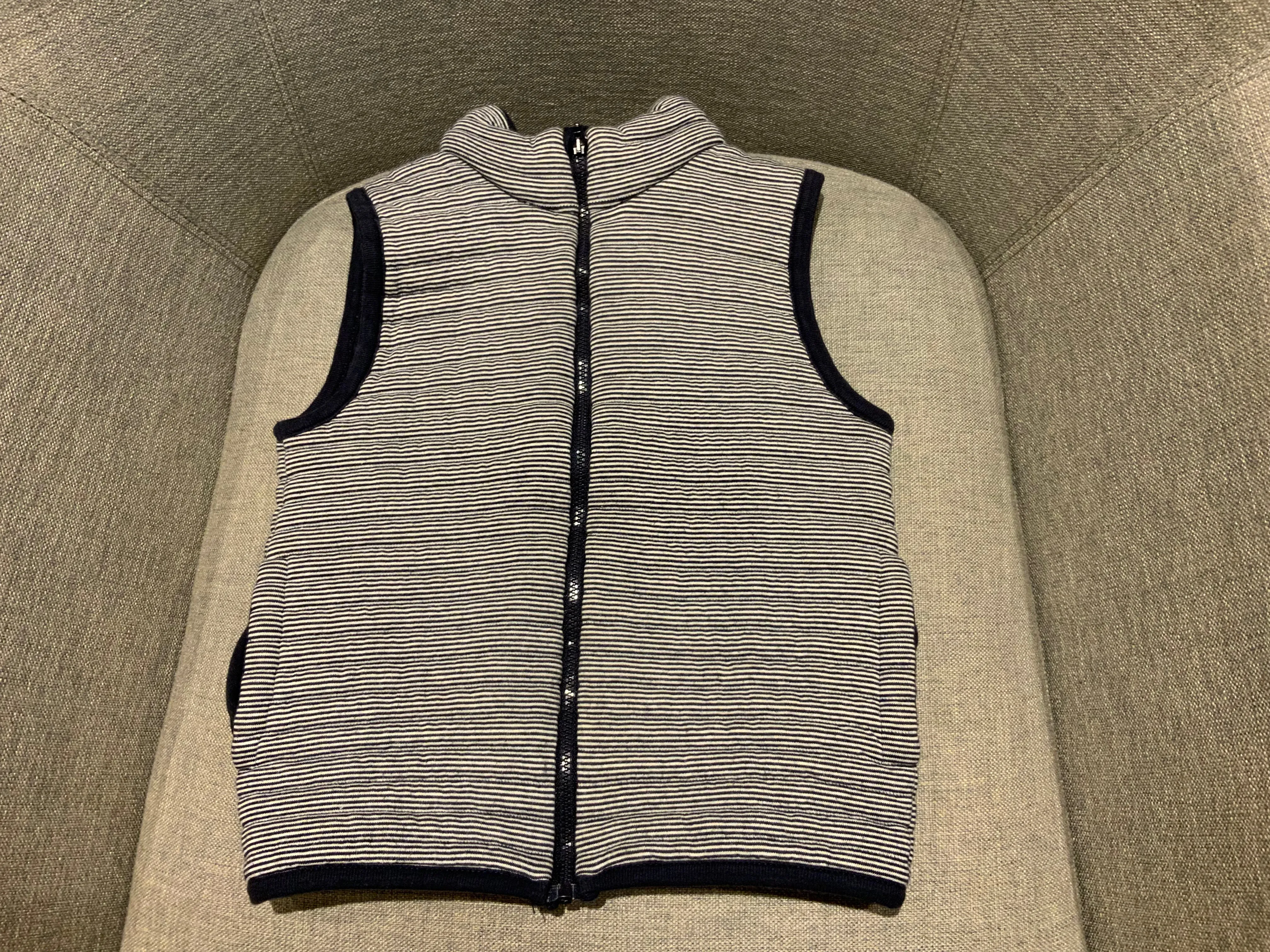 PETIT BATEAU Boys' Cotton Striped Vest Gilet 5 years 110 cm children