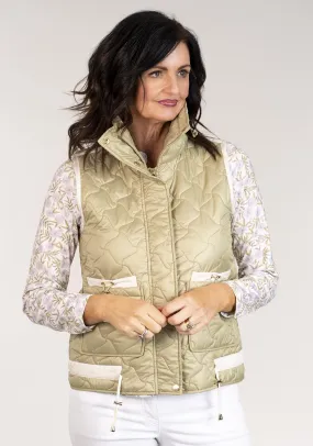 Plain Short Gilet - Green
