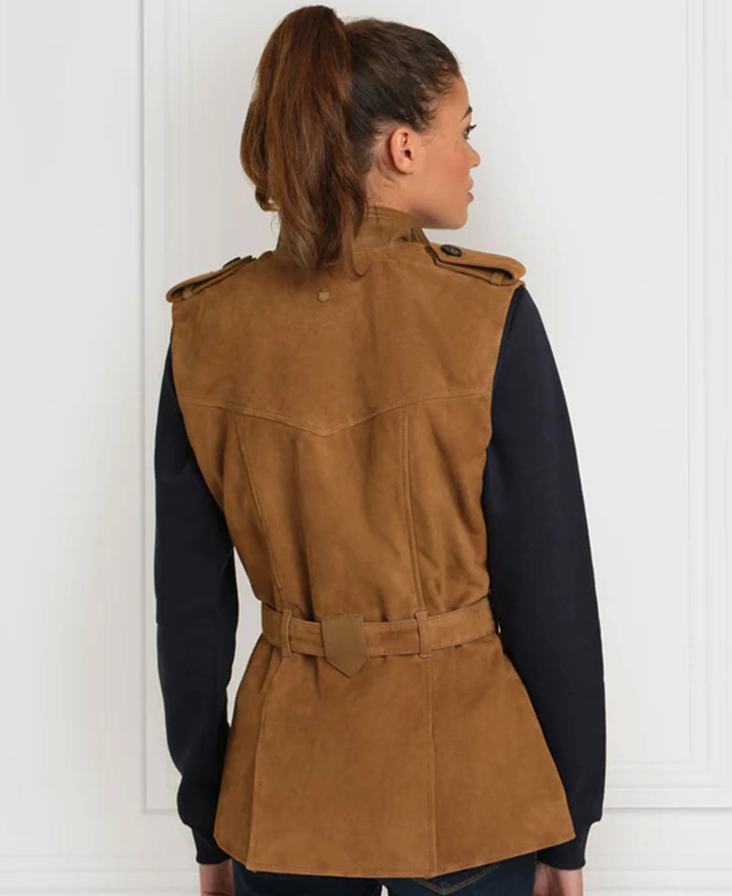 Primrose Gilet - Tan Suede