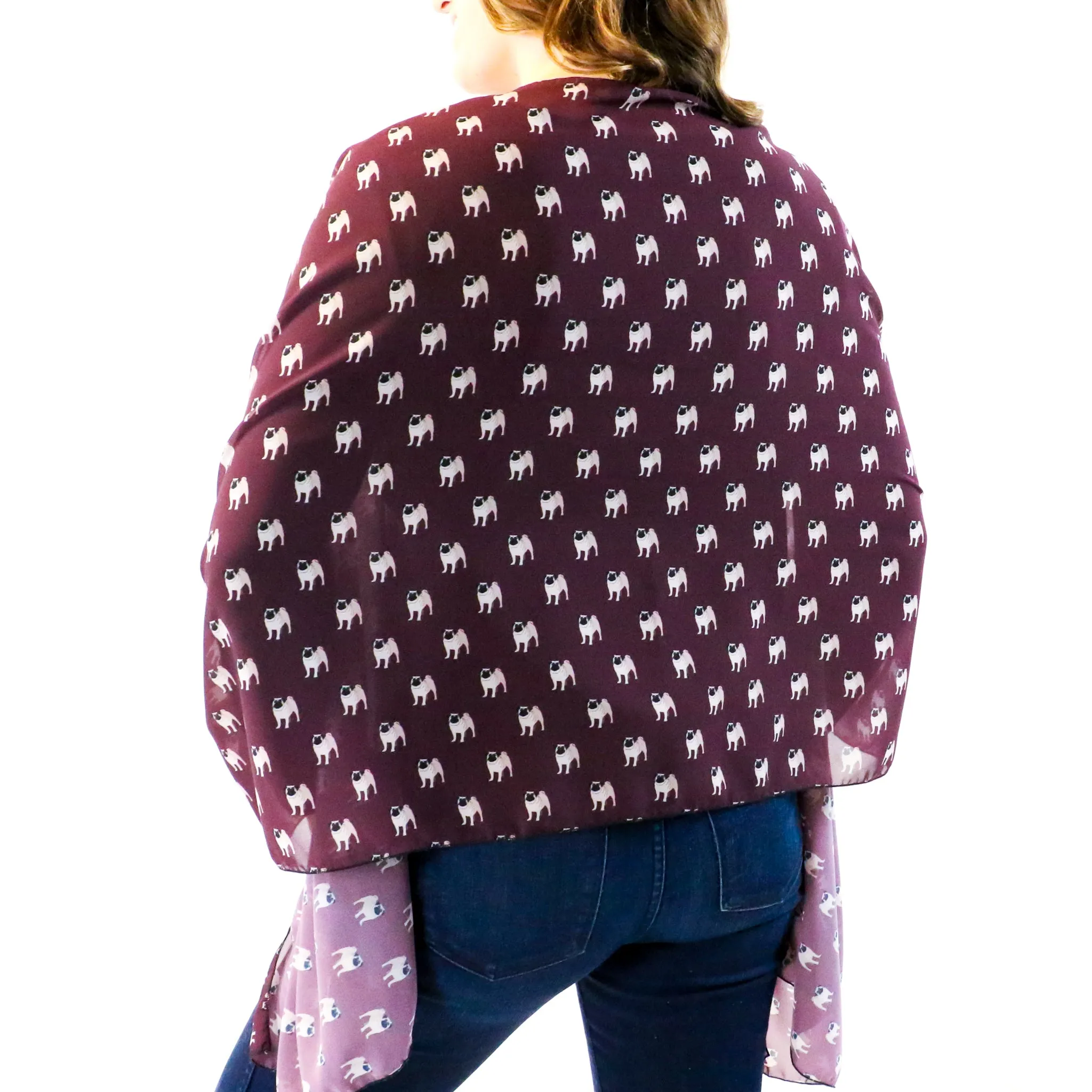 Pug Rectangle Scarf