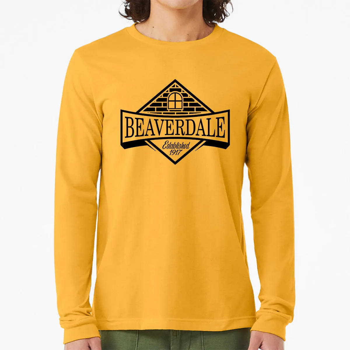 "Beaverdale Est. 1917 Crest" - Unisex Heather CVC Long Sleeve T-Shirt