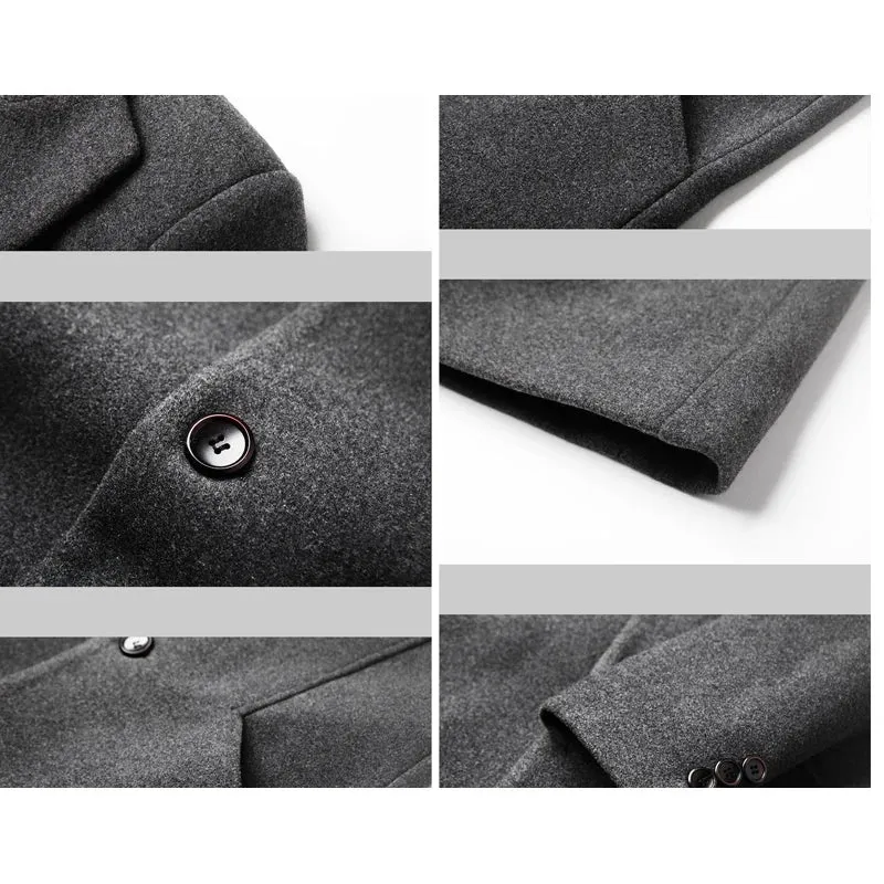 Raphael - Men's Single Breasted Wool Coat