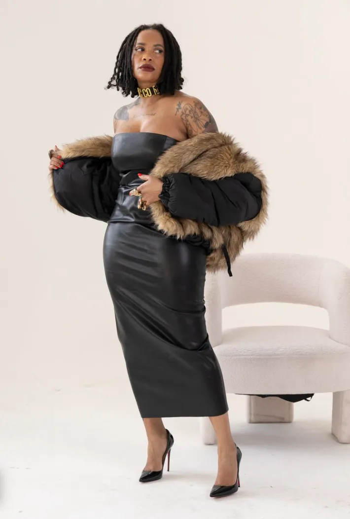 Reversible Fur Puffer Jacket