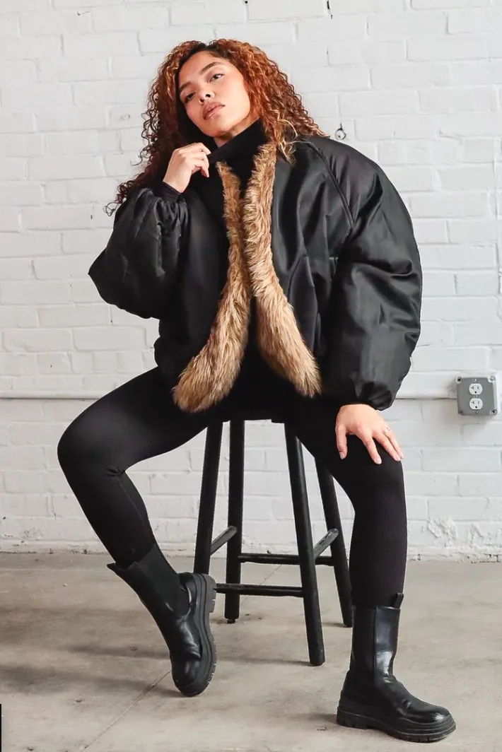 Reversible Fur Puffer Jacket