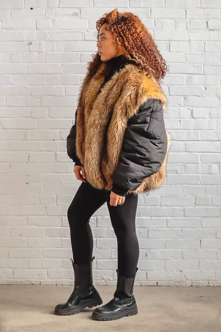 Reversible Fur Puffer Jacket
