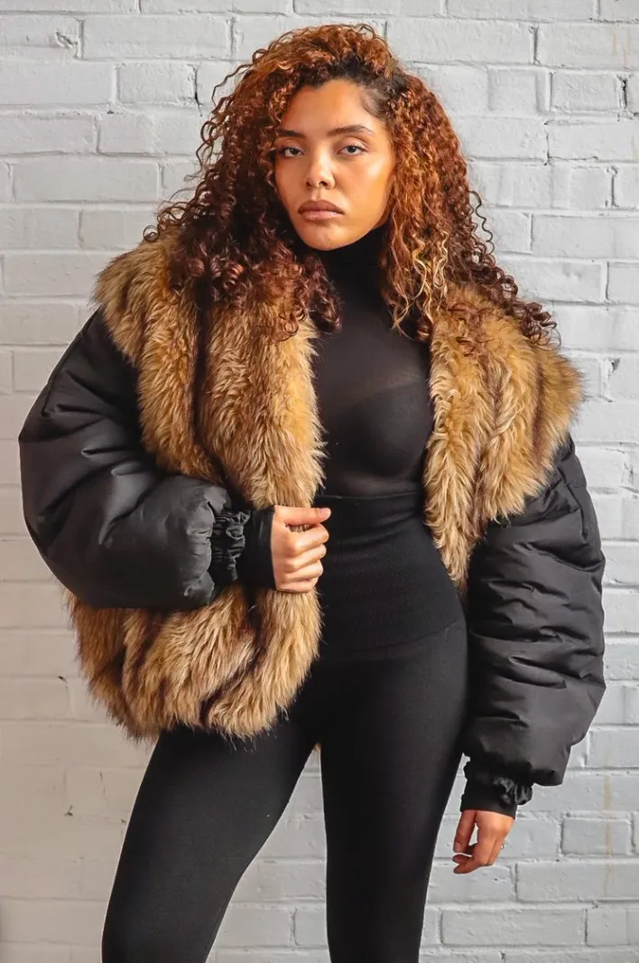 Reversible Fur Puffer Jacket