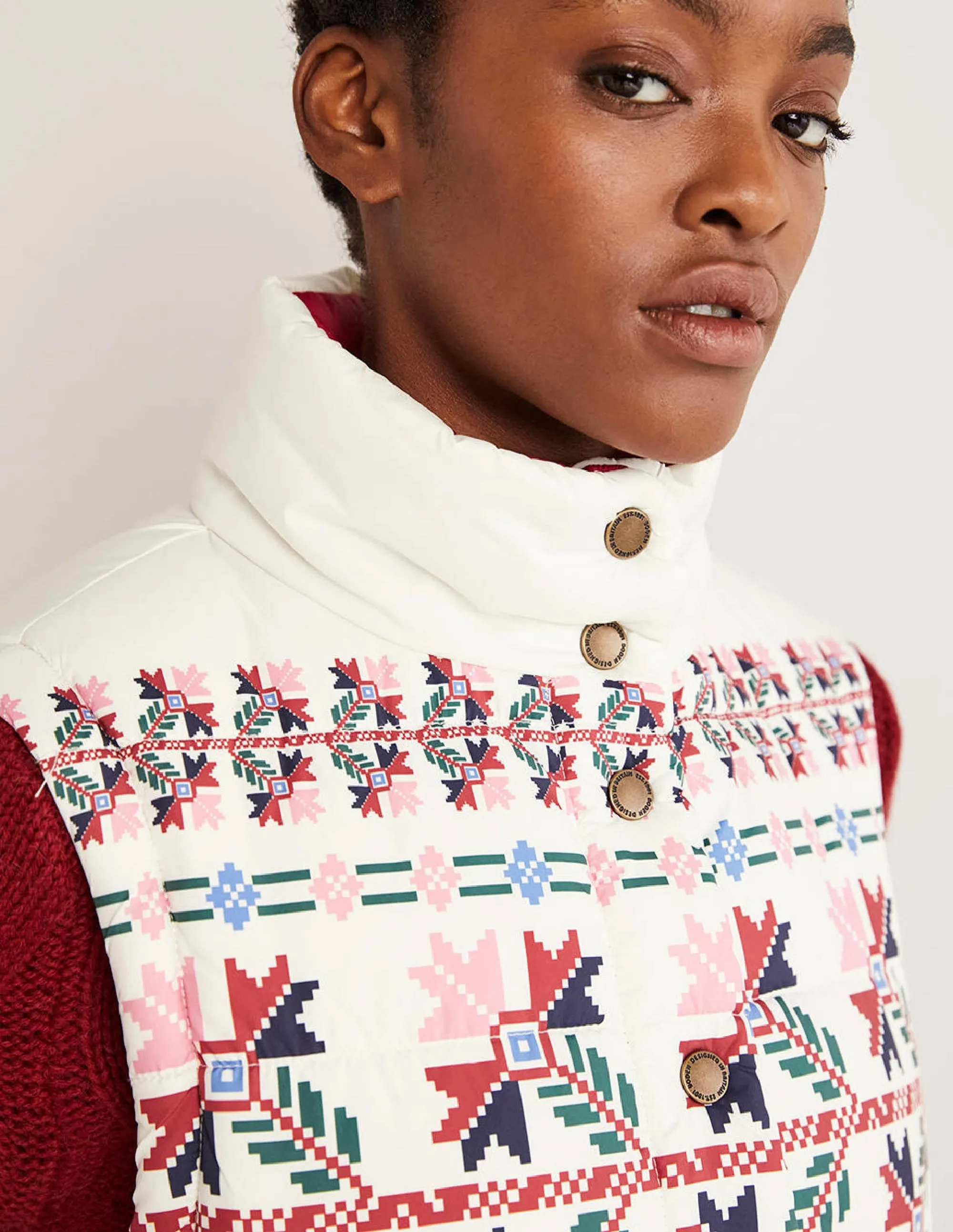 Reversible Gilet-Aztec Bloom