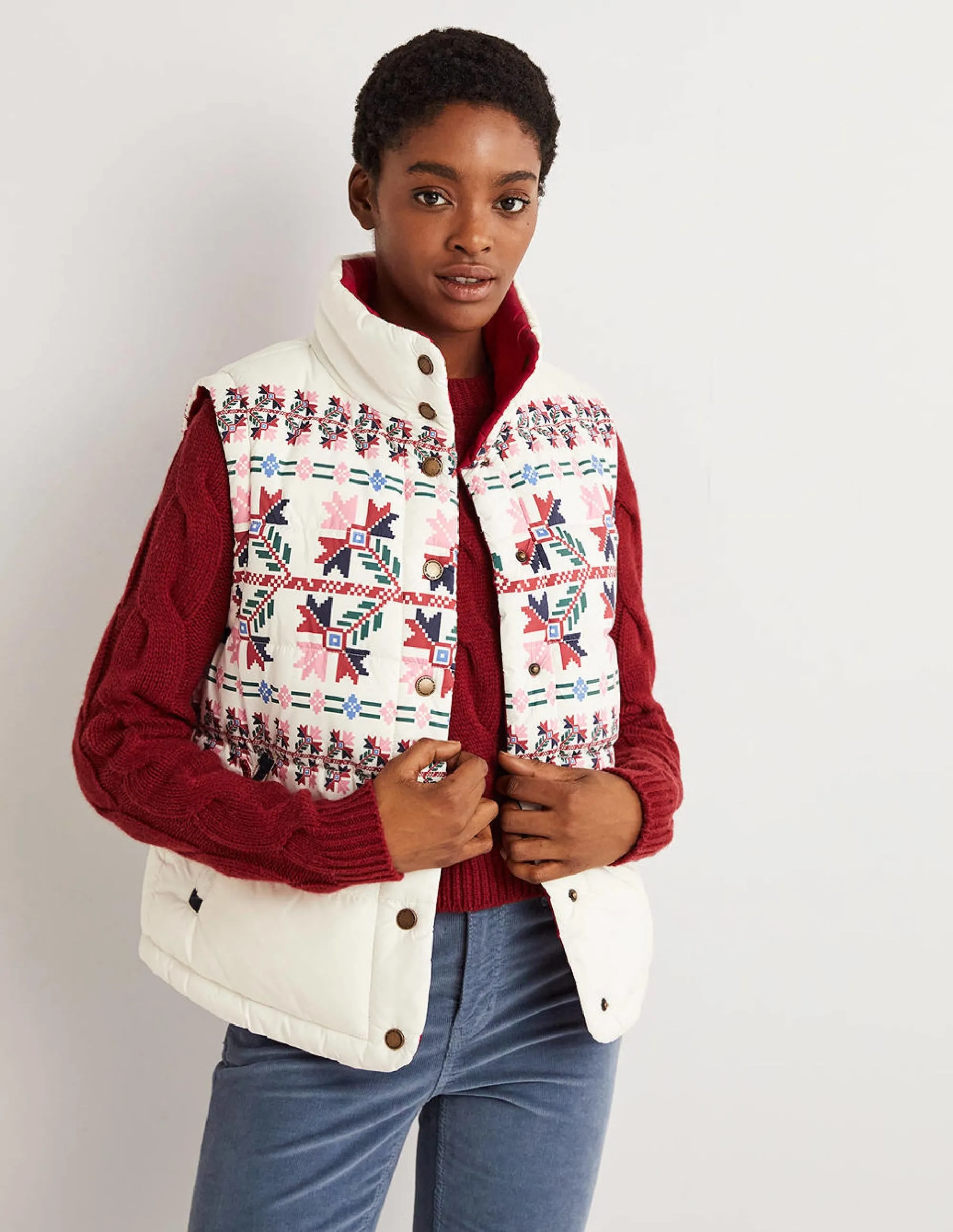 Reversible Gilet-Aztec Bloom