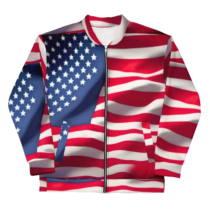 Rock the American Flag Unisex Bomber Jacket