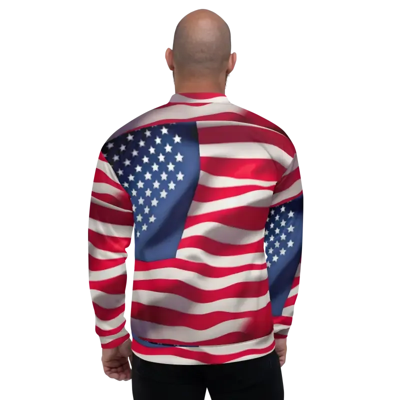 Rock the American Flag Unisex Bomber Jacket