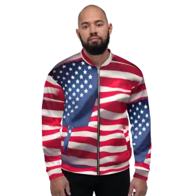 Rock the American Flag Unisex Bomber Jacket
