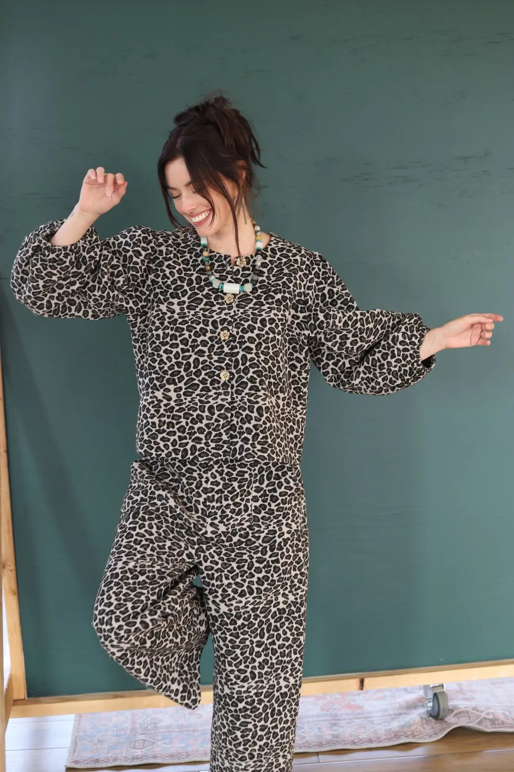 RTS TH55 CHEETAH WEAVE PUFF TOP(2-2-21)