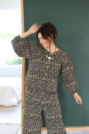 RTS TH55 CHEETAH WEAVE PUFF TOP(2-2-21)