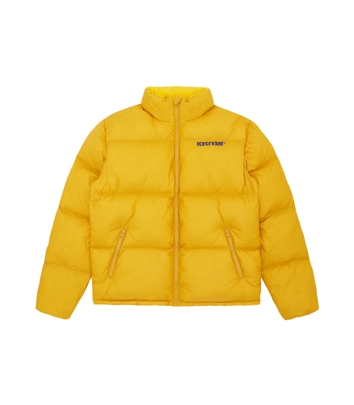 RUNNING DOG PUFFER JACKET - MUSTARD