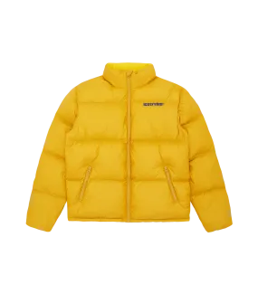 RUNNING DOG PUFFER JACKET - MUSTARD