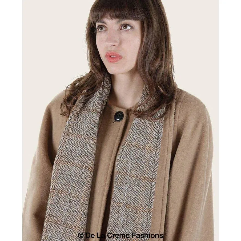 Scarpia Wool & Cashmere Overcoat With Scarf Detail