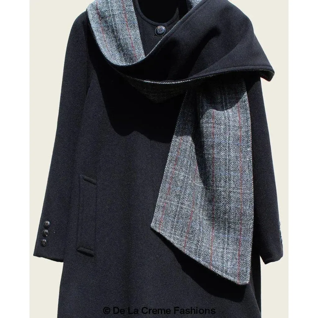 Scarpia Wool & Cashmere Overcoat With Scarf Detail