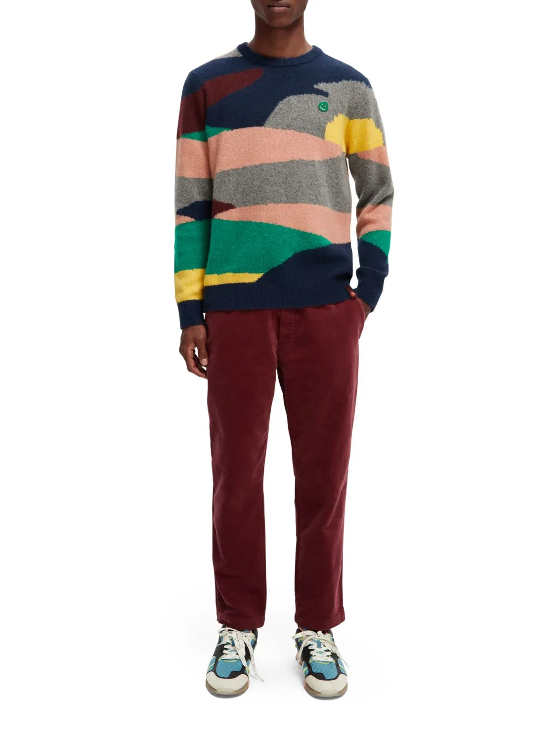 Scotch and Soda Fave Pincord Jogger - Bordeaux