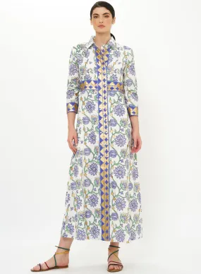 Shirt Dress Maxi Presidio Blue