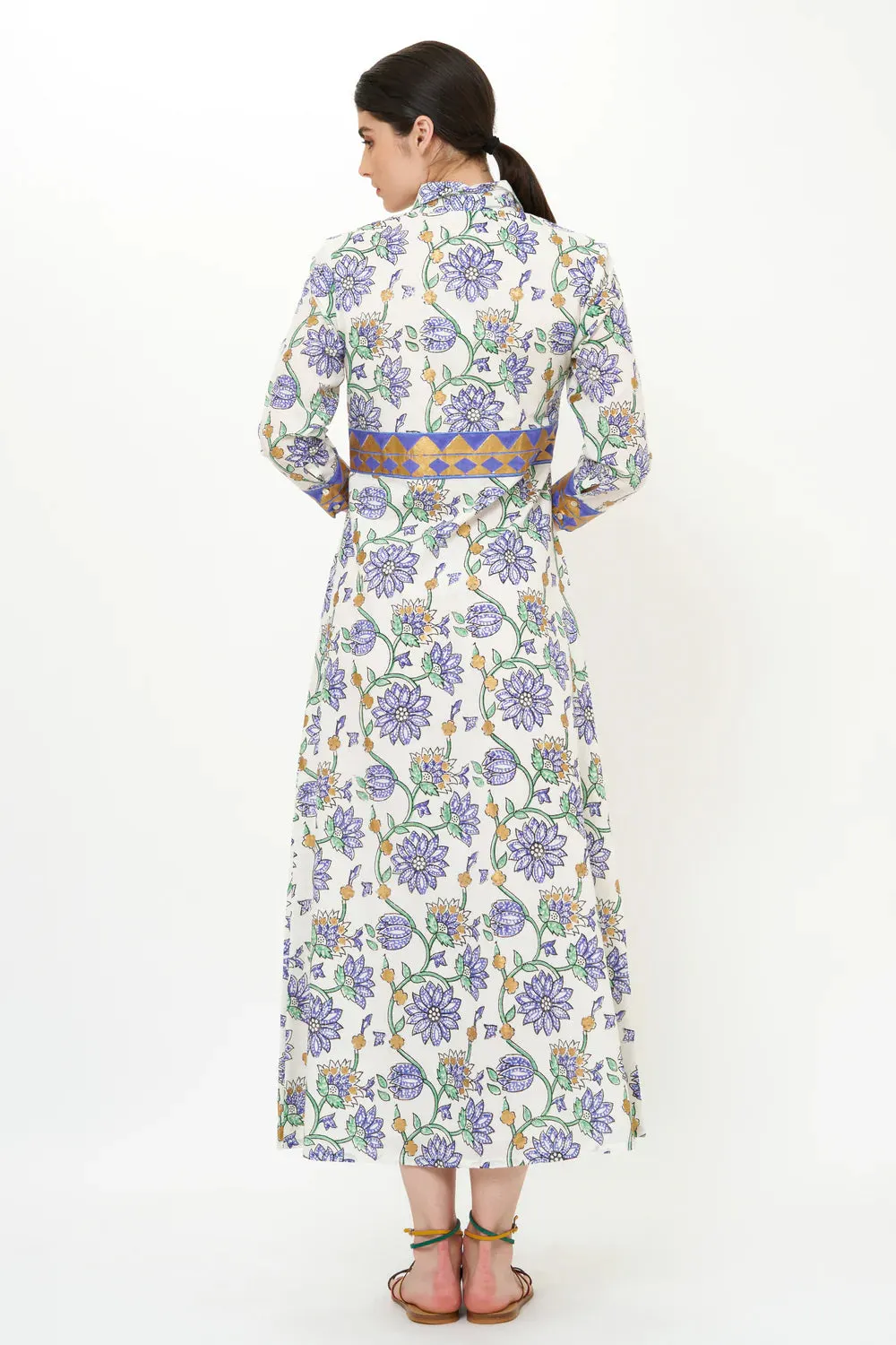 Shirt Dress Maxi Presidio Blue