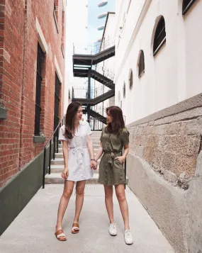 Short Sleeve Linen Dress