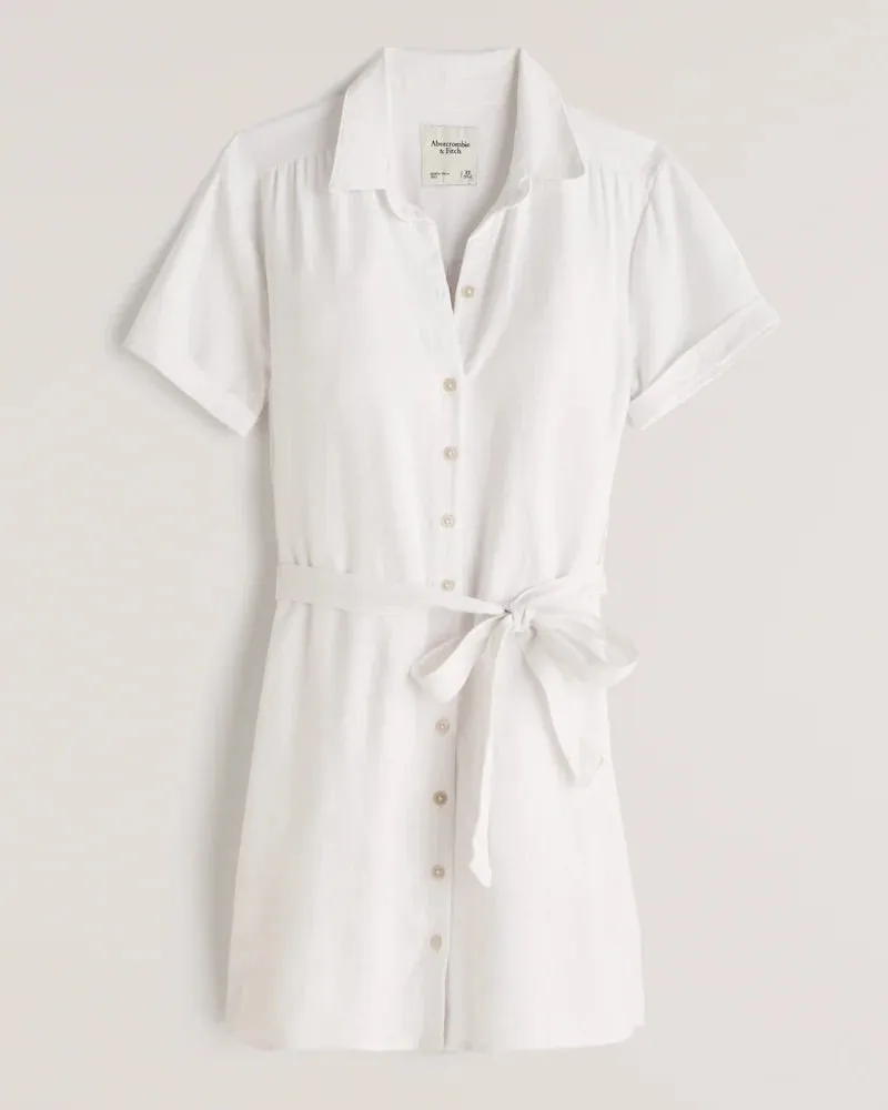 Short Sleeve Linen Dress