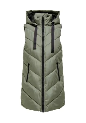 Skylar Hooded Waist Coat - Vetiver