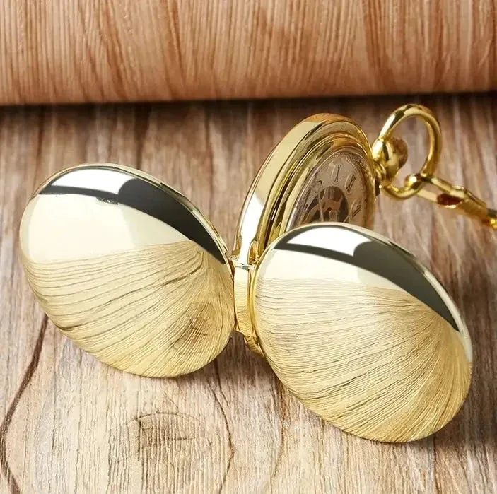 Sleek Gold Pocket Watch