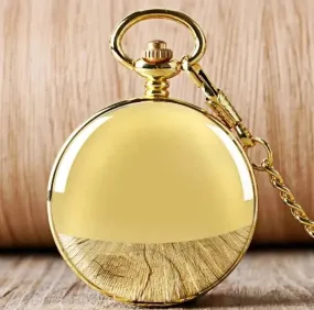 Sleek Gold Pocket Watch