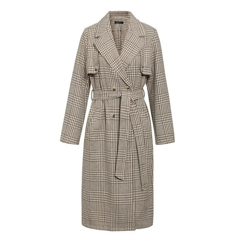 Slim Fit Check Overcoat