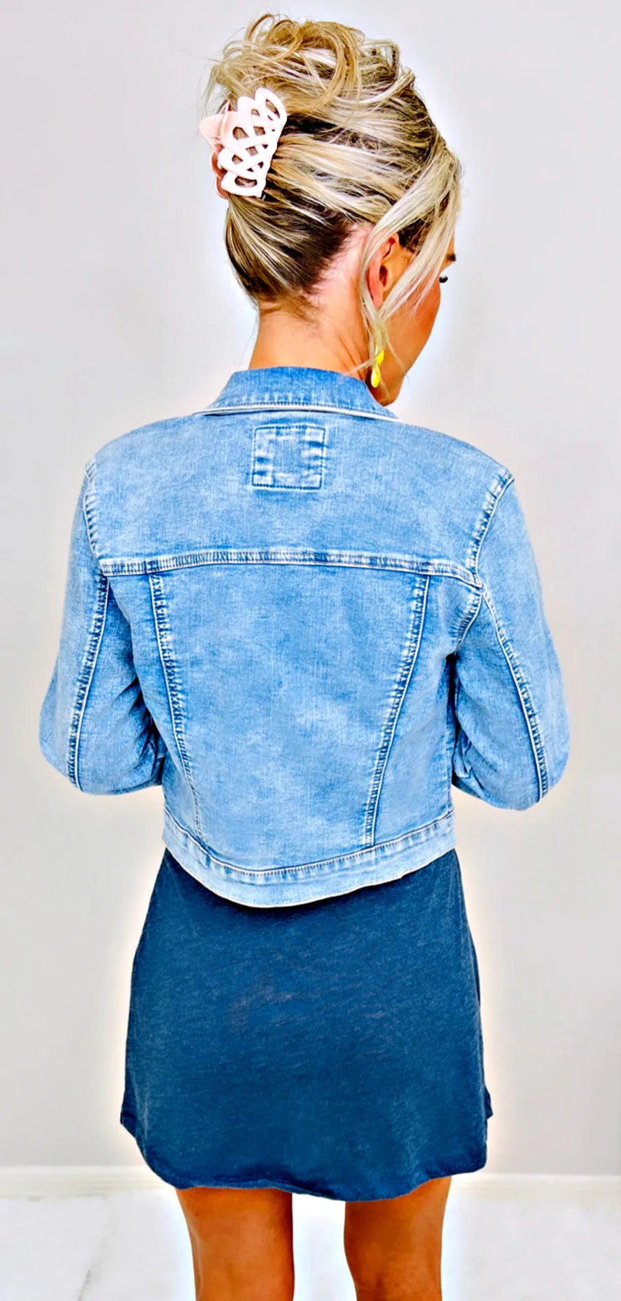 Stay Beautiful Light Wash Jean Jacket