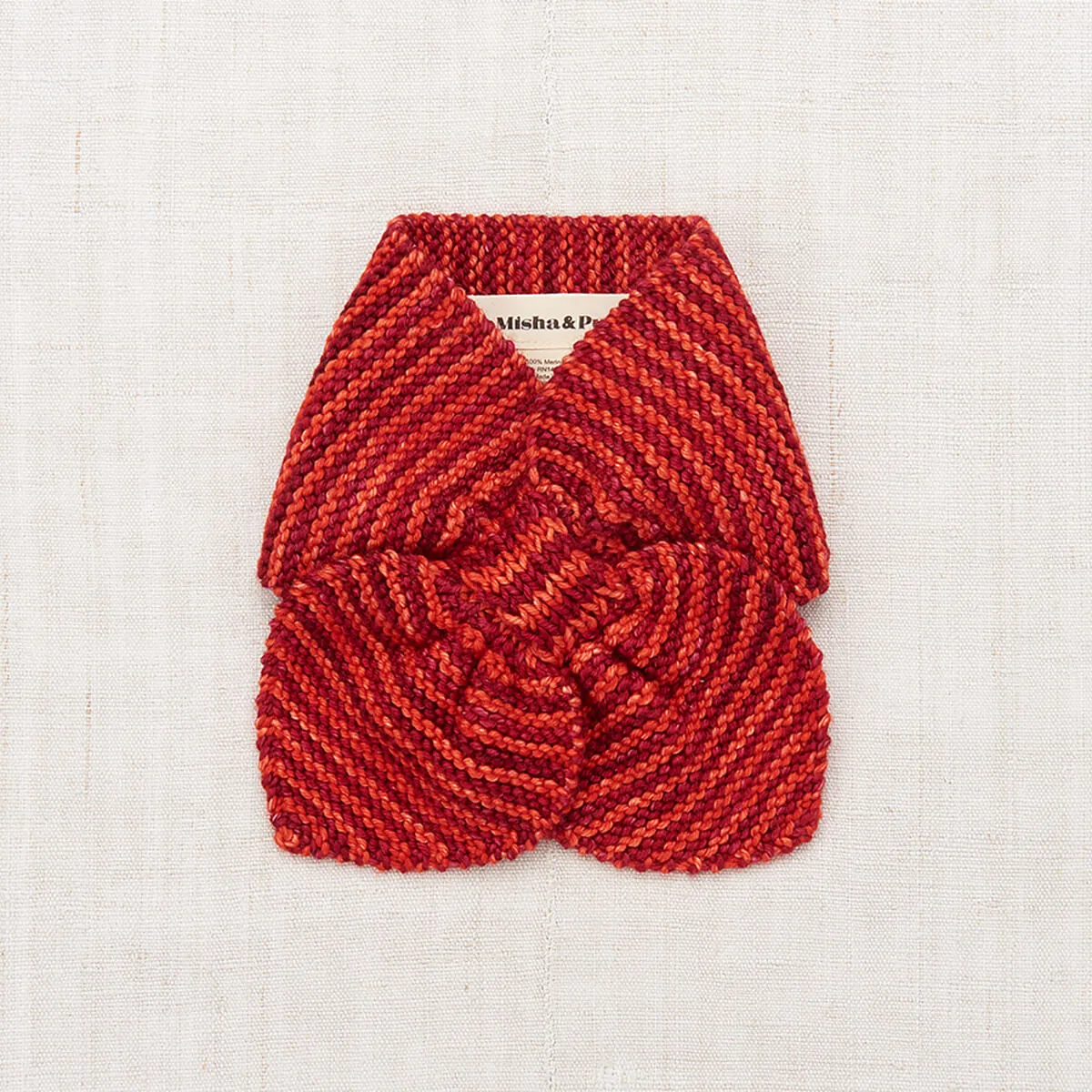Strata Sledding Scarf in Red Flame by Misha & Puff