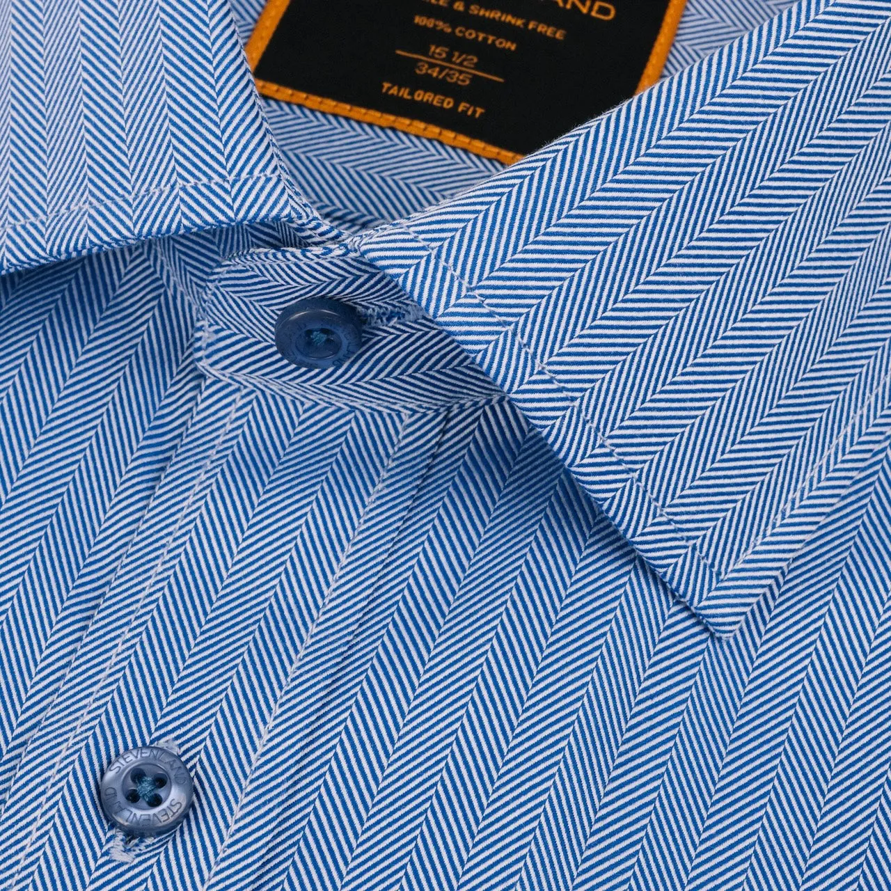 The Rogue Herringbone Dress Shirt | Classic Collar | Adjustable Barrel Cuff | 100% Cotton