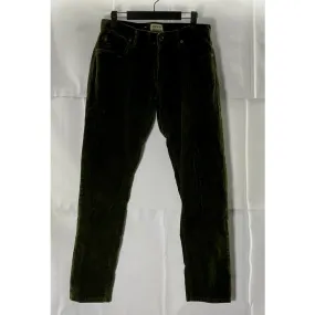 TODD SNYDER Men's Dark Green Slim-Fit Five-Pocket Stretch Corduroy Pant SZ 29X30