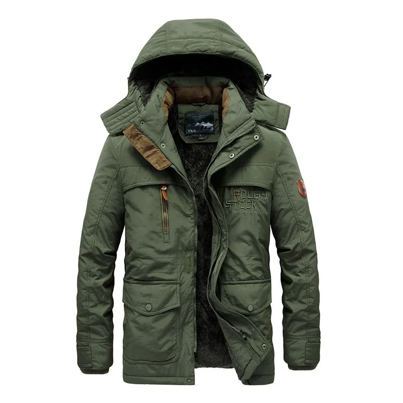 Tommy™ militaire stijl gevoerde Parka winterjas met capuchon en rits