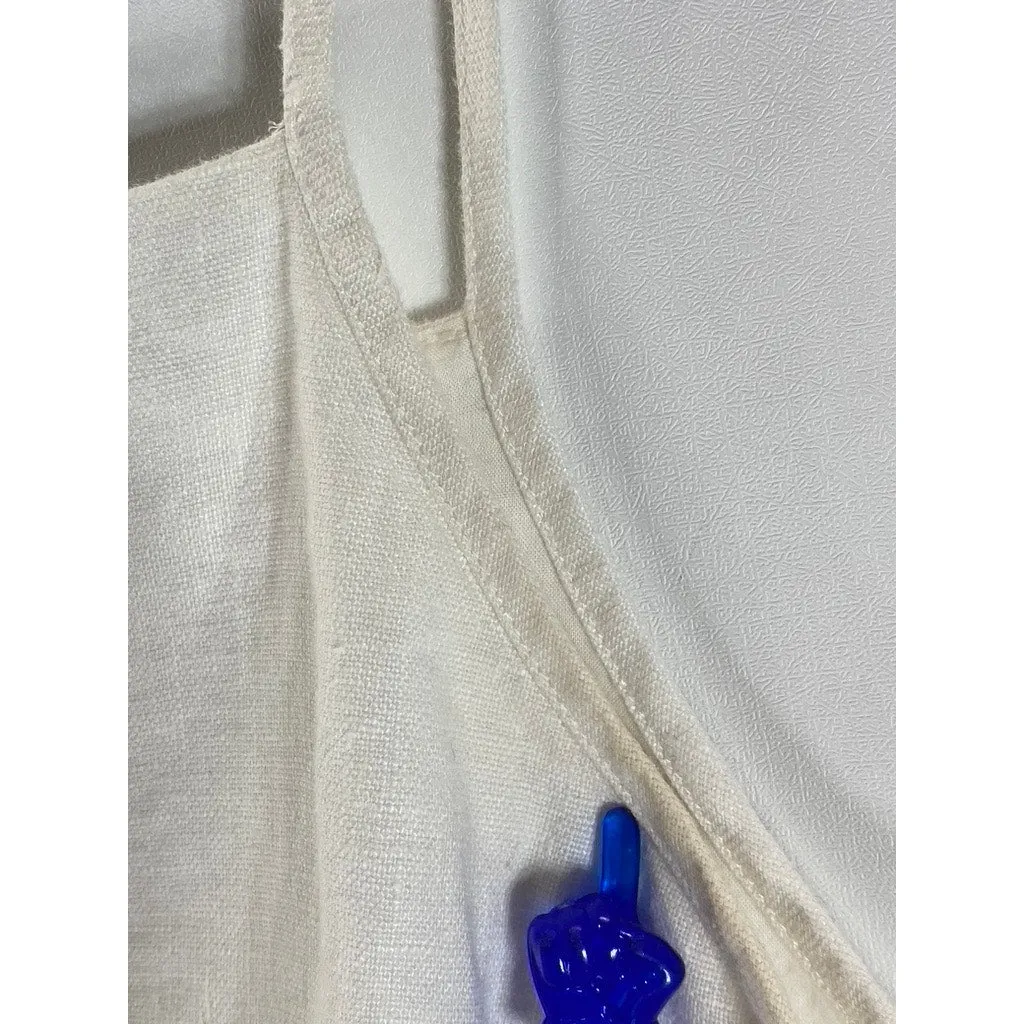 UNBRANDED Women's White Square-Neck Spaghetti Strap Lightweight Slip Dress SZ M