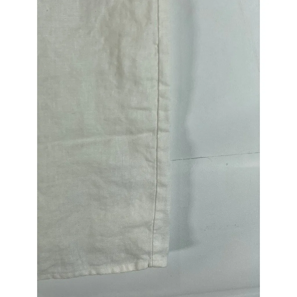UNBRANDED Women's White Square-Neck Spaghetti Strap Lightweight Slip Dress SZ M